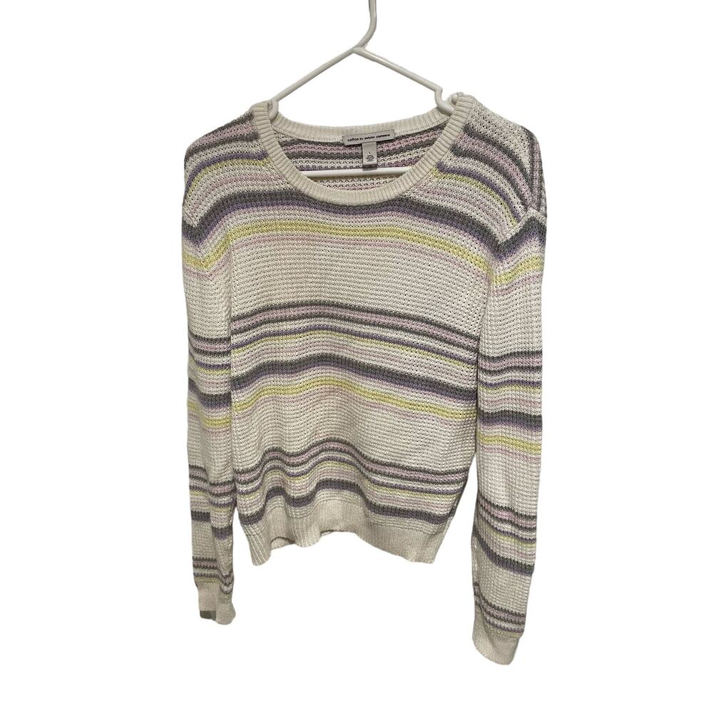 Cotton by Autumn Cashmere striped sweater cotton italian yarn size L